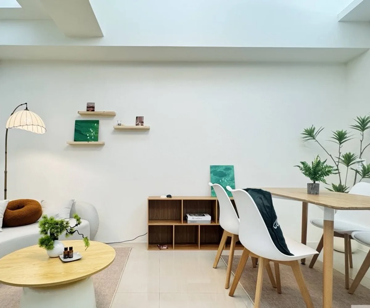 Shared living room in one of our co-living apartments